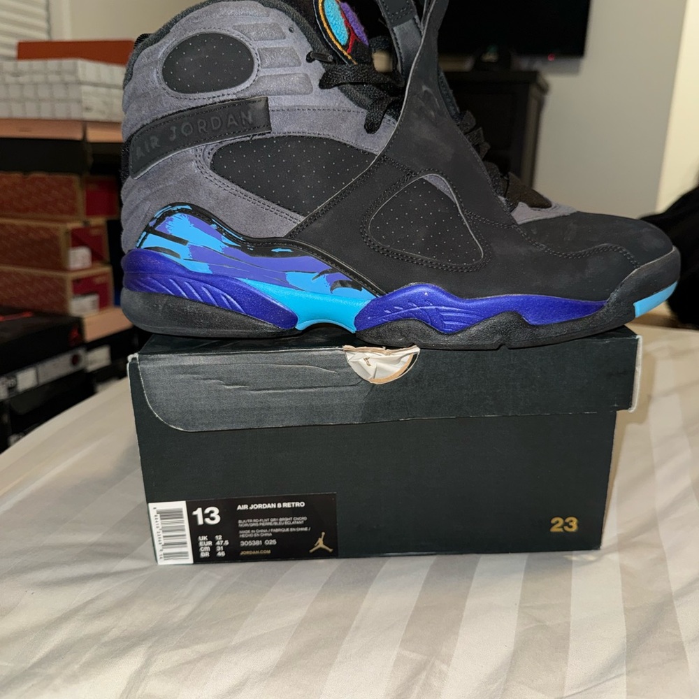 Jordan Sneakers Black and Blue